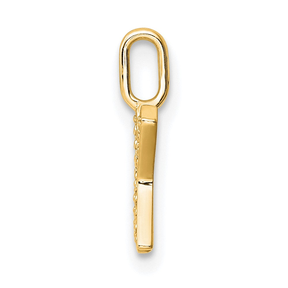 14K Gold Diamond Letter X Initial Pendant