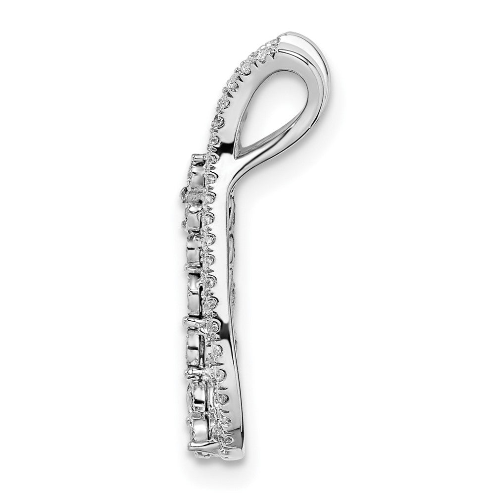 14k White Gold Diamond Chain Slide