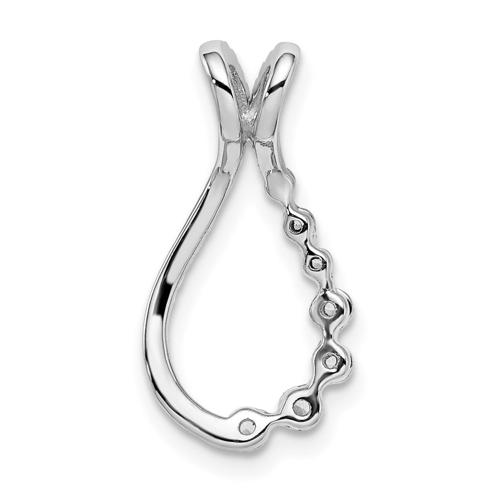 14k White Gold Diamond Chain Slide