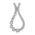14k White Gold Diamond Chain Slide