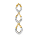 14k Polished Dangle Diamond Chain Slide