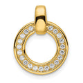 14k Polished Round Diamond Chain Slide