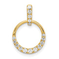 14k Circle Diamond Pendant