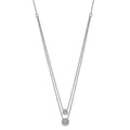 14k White Gold Double Strand 18in Necklace