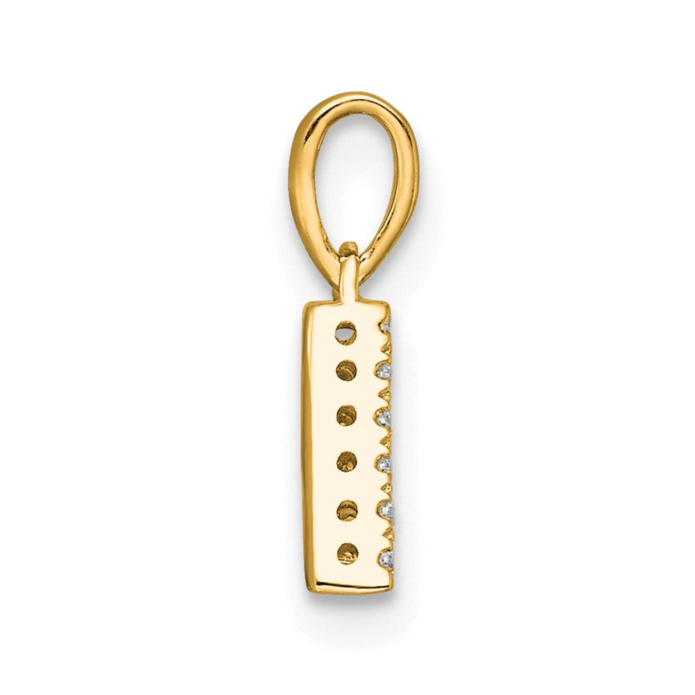 14K Diamond Letter A Initial with Bail Pendant