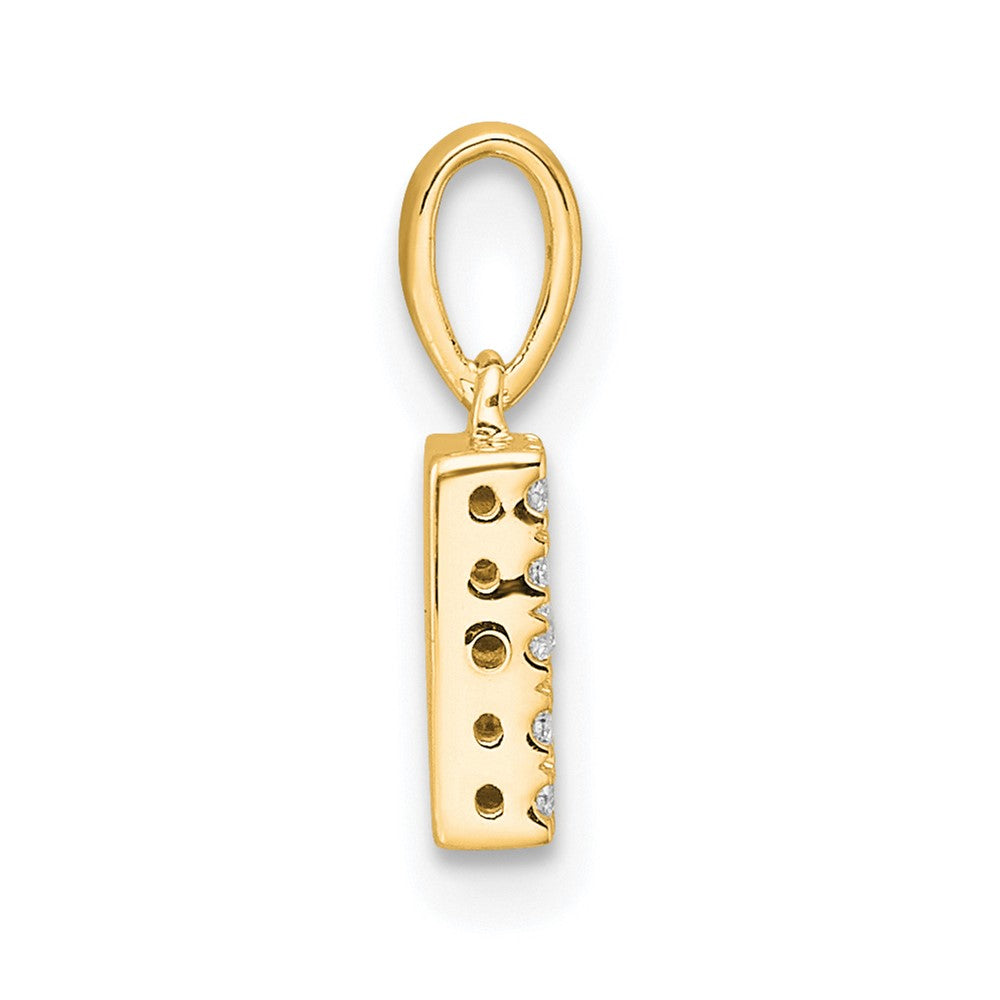 10K Diamond Letter B Initial with Bail Pendant