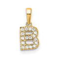 10K Diamond Letter B Initial with Bail Pendant
