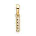 14K Diamond Letter I Initial with Bail Pendant