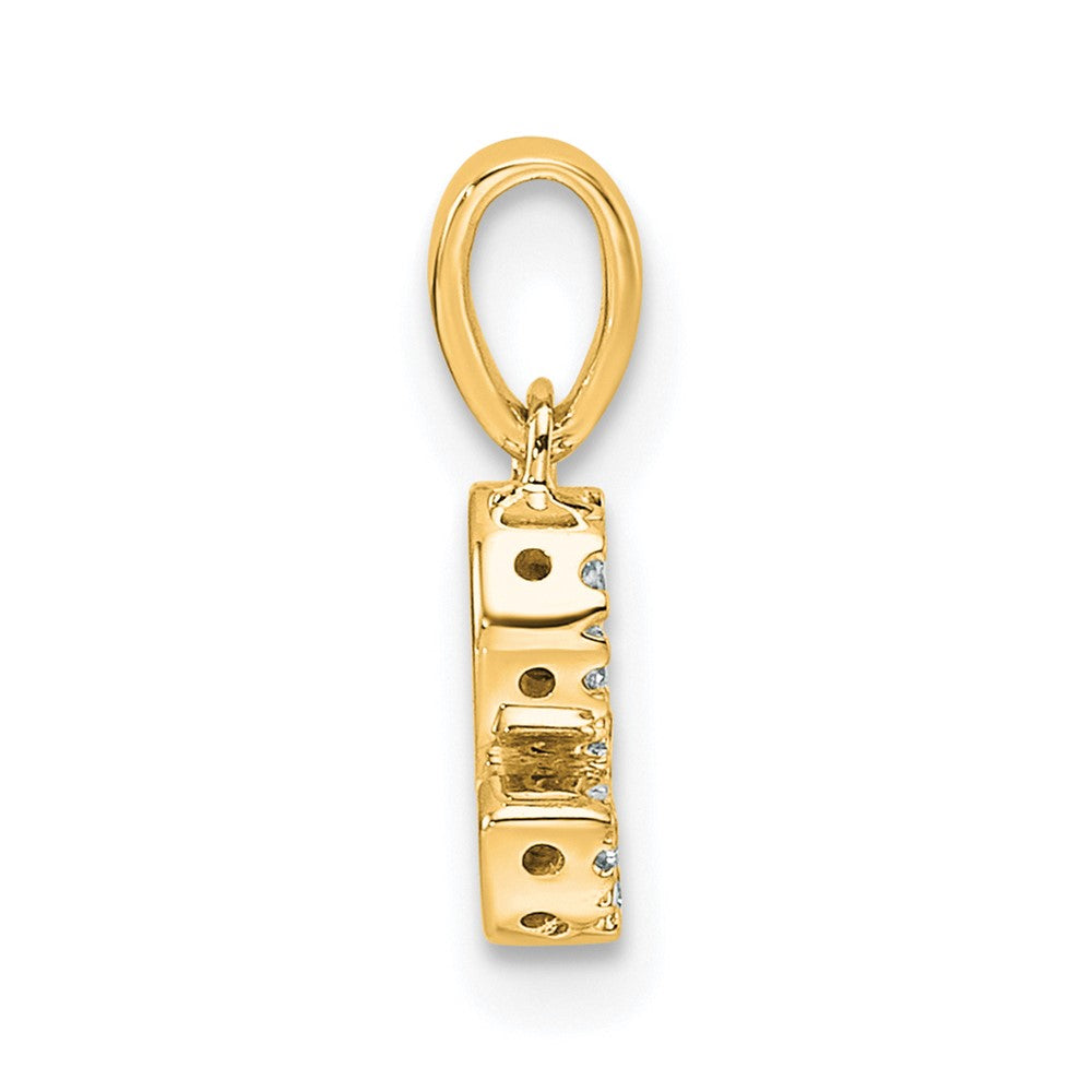 10K Diamond Letter S Initial with Bail Pendant