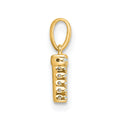 14K Diamond Letter T Initial with Bail Pendant