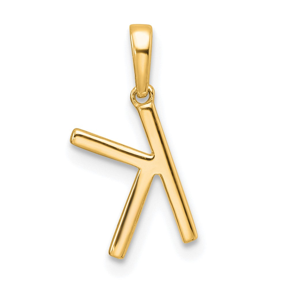 10K Diamond Letter K Initial Pendant