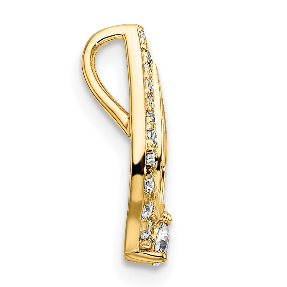 14k Yellow Gold Diamond Pendant
