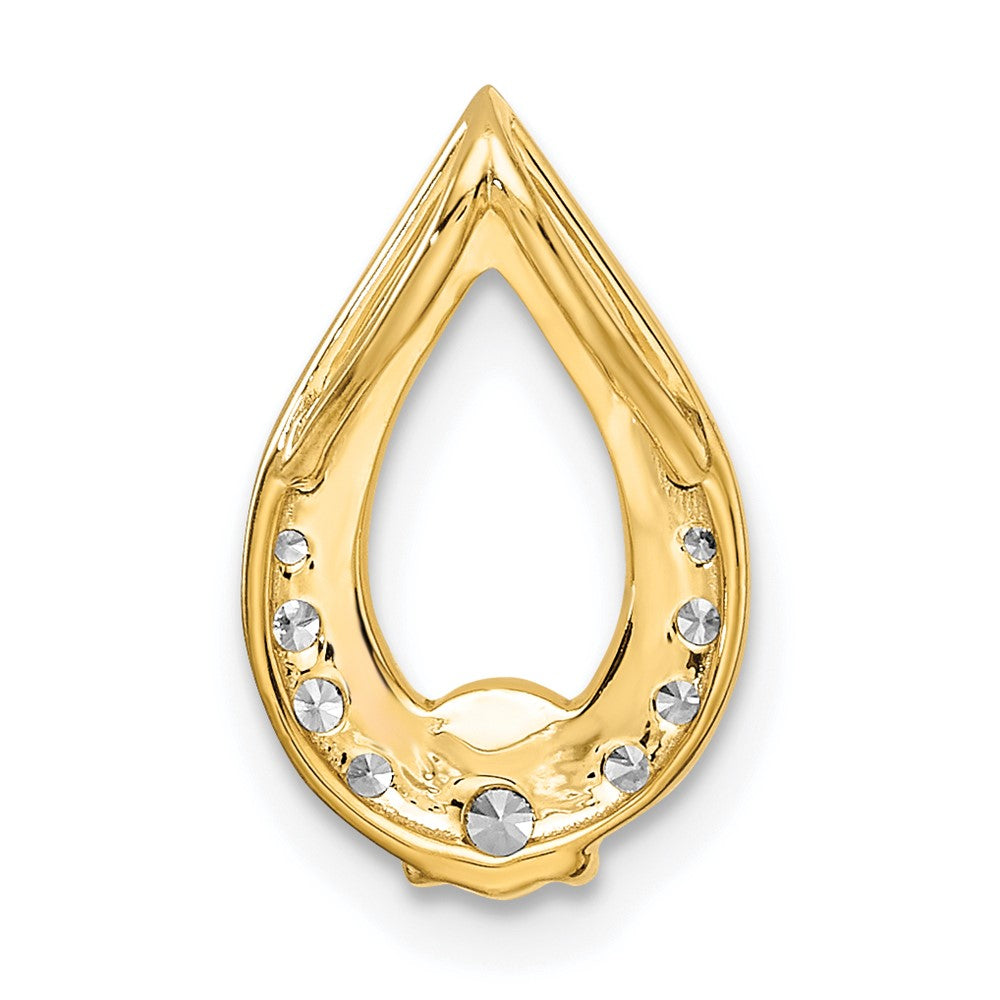 14k Yellow Gold Diamond Pendant