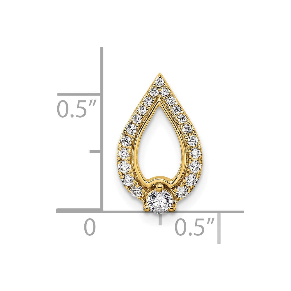 14k Yellow Gold Diamond Pendant