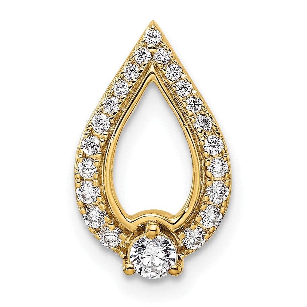 14k Yellow Gold Diamond Pendant