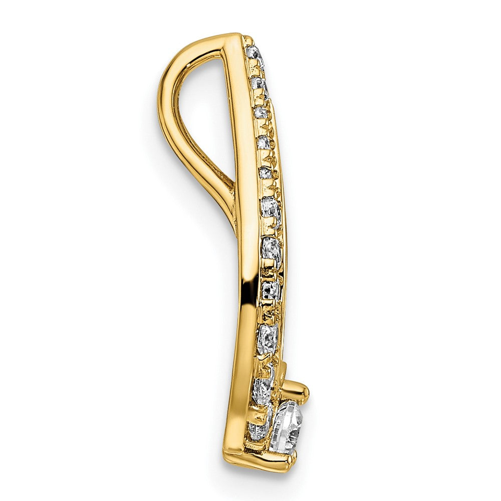 14k Yellow Gold Diamond Pendant