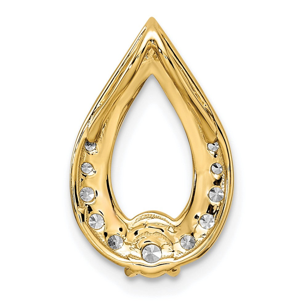 14k Yellow Gold Diamond Pendant