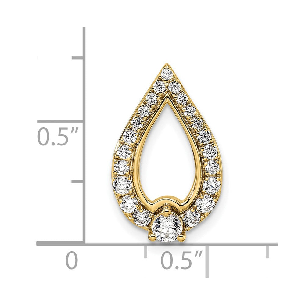 14k Yellow Gold Diamond Pendant