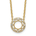 14k Fancy Circle Diamond 18in Necklace