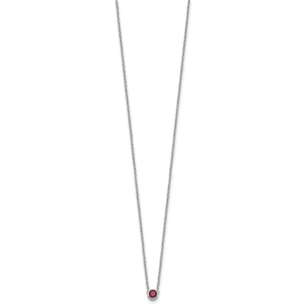 14KW 1 Genuine Birthstone Complete Family Necklace