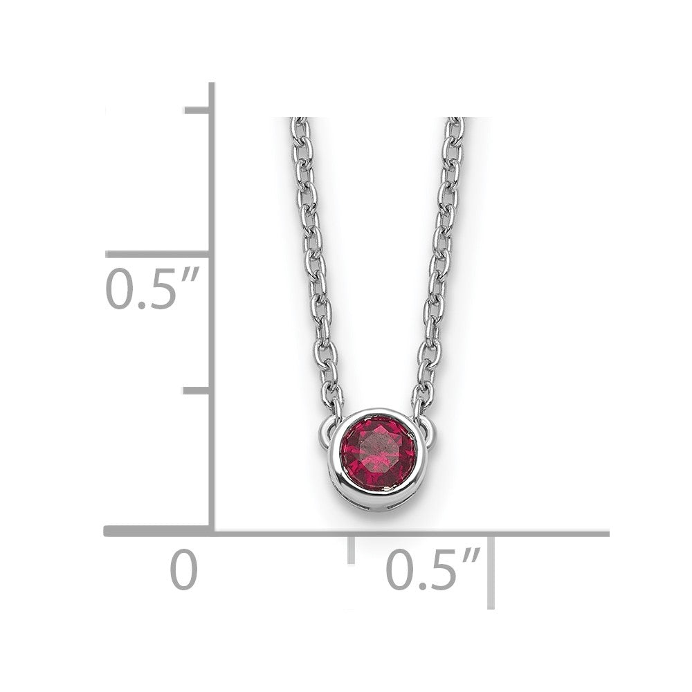 14KW 1 Genuine Birthstone Complete Family Necklace
