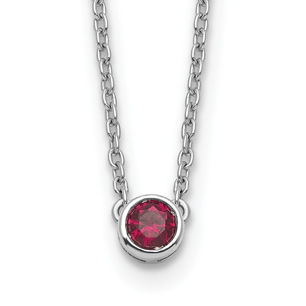 14KW 1 Synthetic Birthstone Complete Family Necklace