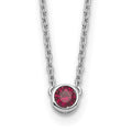 14KW 1 Synthetic Birthstone Complete Family Necklace