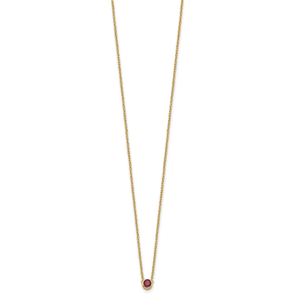 14K 1 Synthetic Birthstone Complete Family Necklace