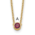 14K 1 Synthetic Birthstone Complete Family Necklace