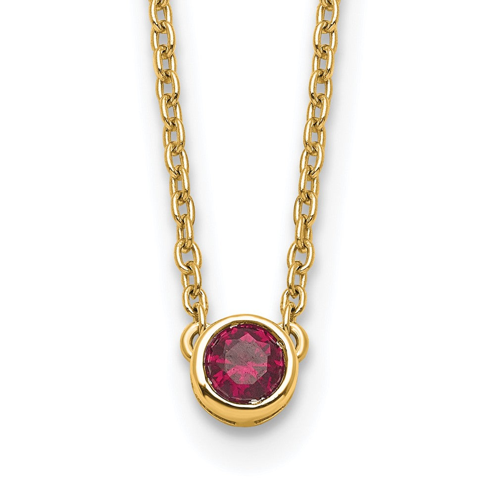 14K 1 Synthetic Birthstone Complete Family Necklace