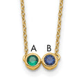 14K 2 Synthetic Birthstone Complete Family Necklace