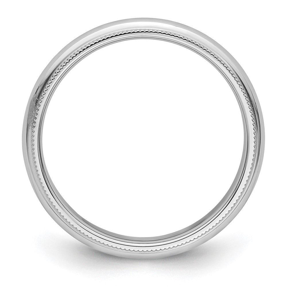 Platinum 4mm Comfort-Fit Milgrain Wedding Band