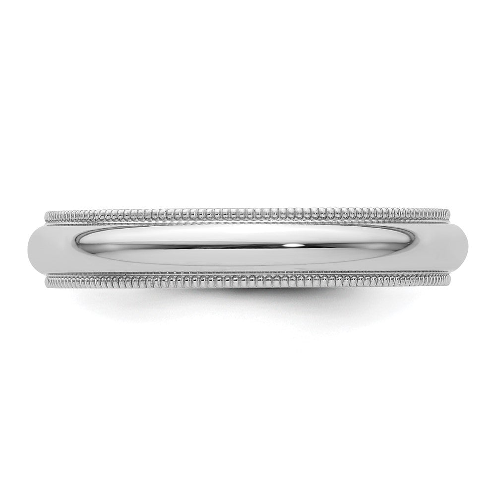 Platinum 4mm Comfort-Fit Milgrain Wedding Band