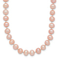 14k 5-6mm Pink Near Round Freshwater Cultured Pearl Necklace