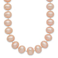 14k 8-9mm Pink Near Round Freshwater Cultured Pearl Necklace
