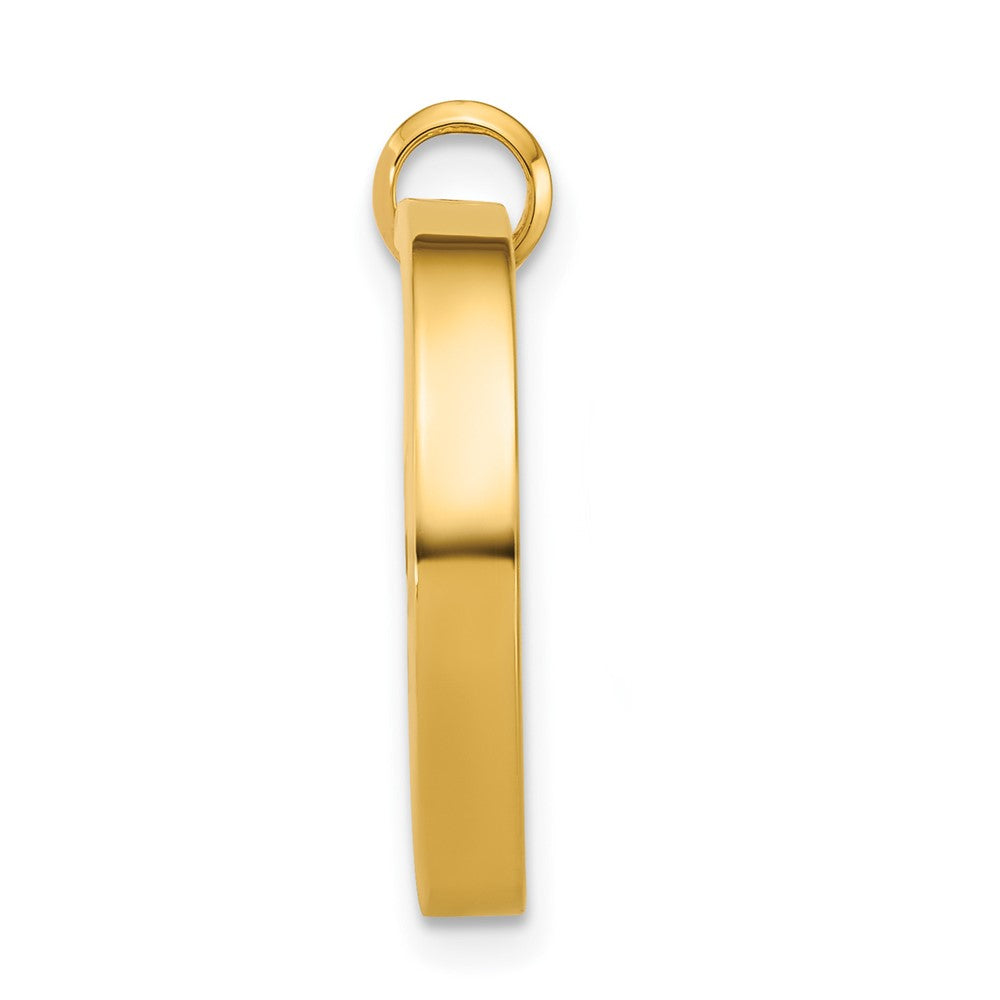Single 14k 3mm Polished Square Tube Round Hoop Earring