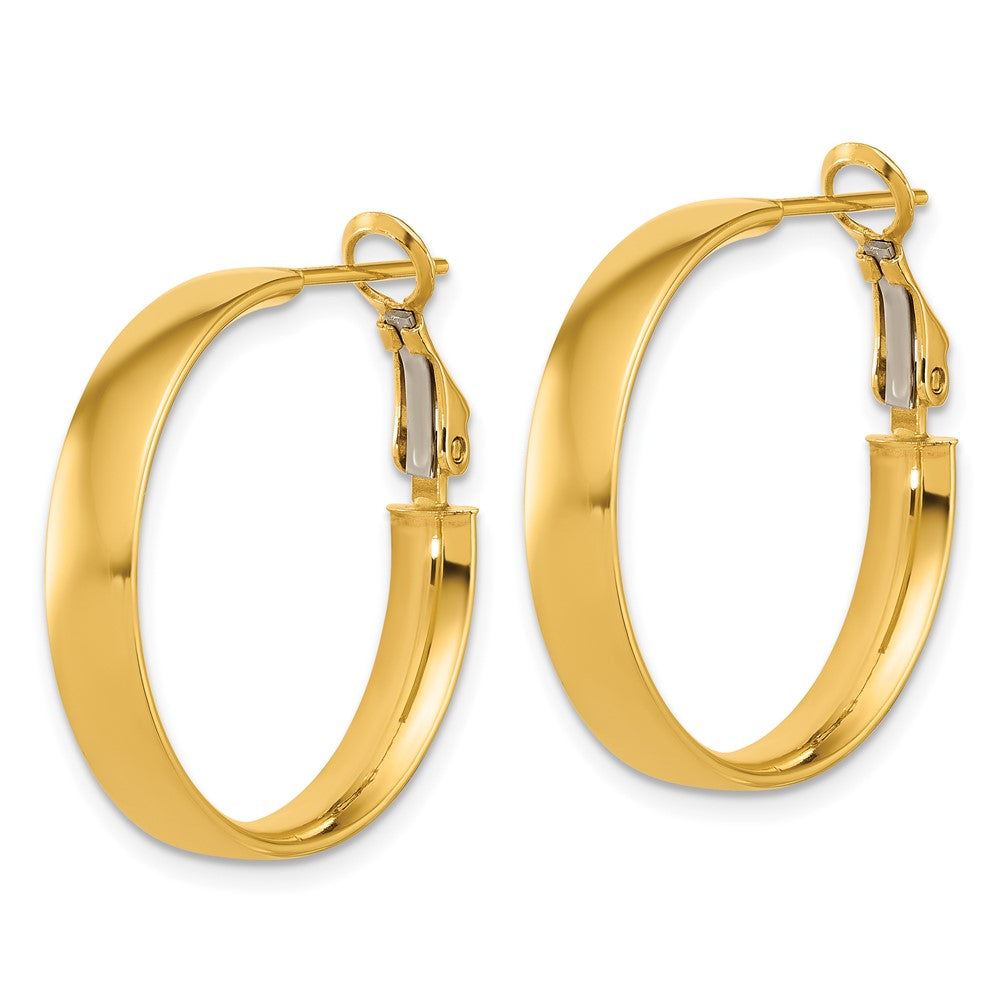 14k Polished 5mm Hoop Earrings