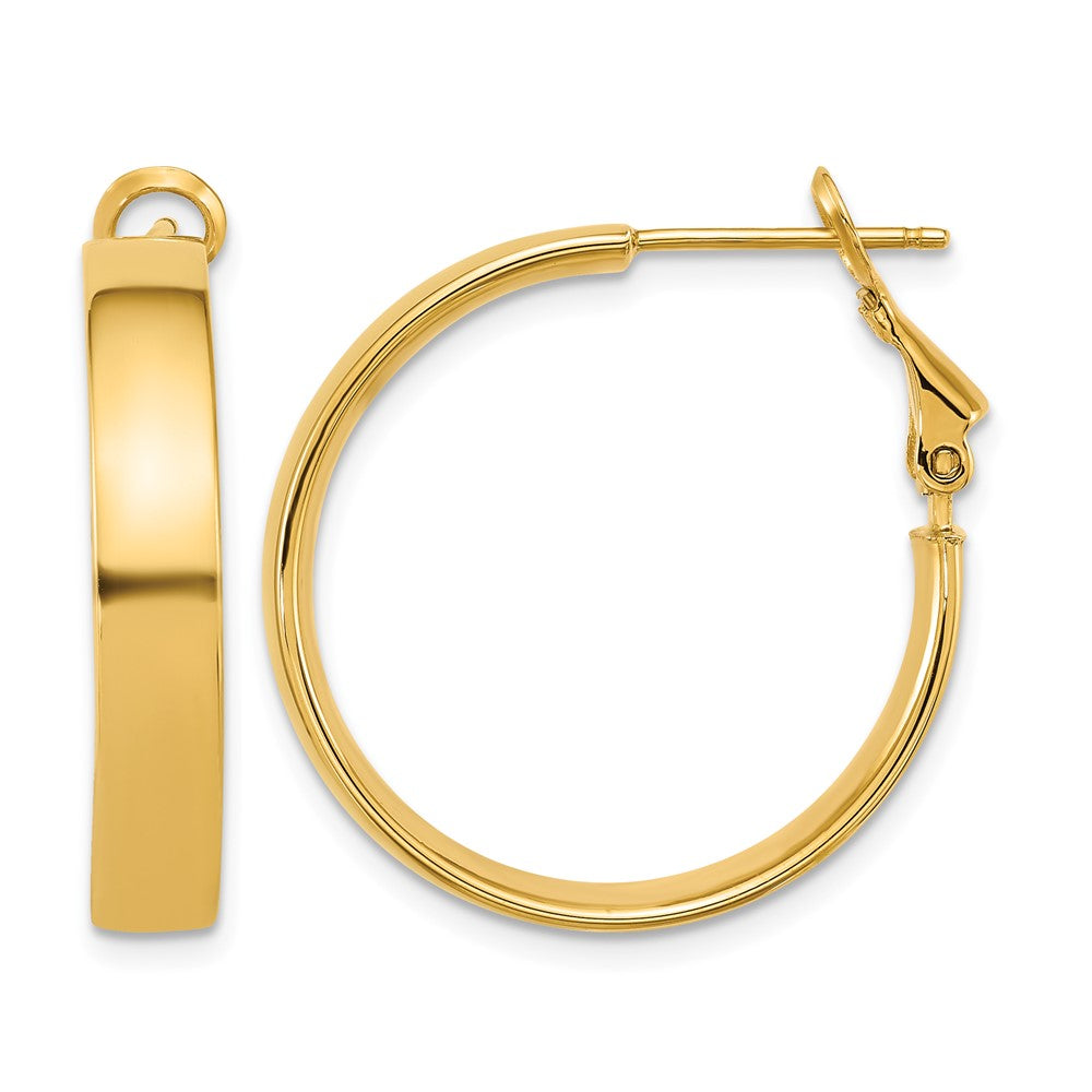 14k Polished 5mm Hoop Earrings