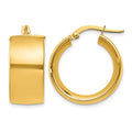 14k 9.75mm Polished Round Hoop Earrings