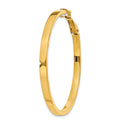 Single 14k 3x45mm Polished Square Tube Round Hoop Earring
