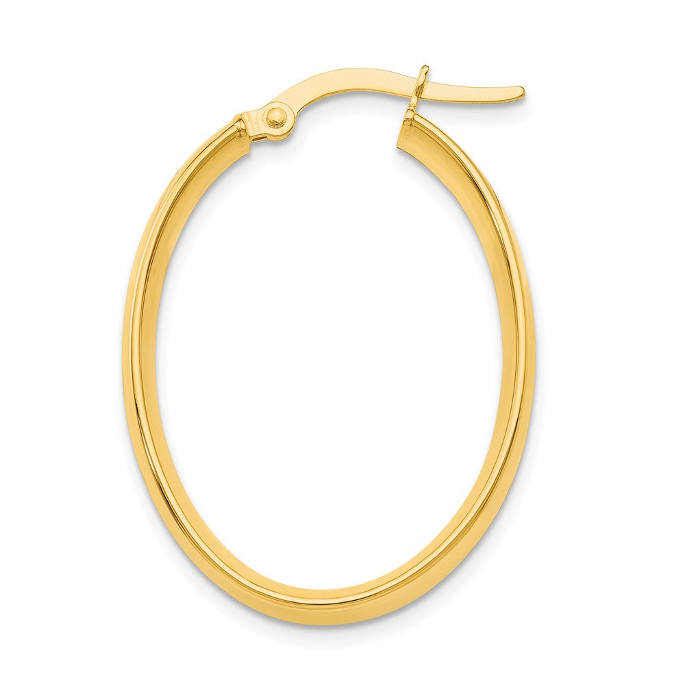 Single 14k 5.75mm Polished Oval Hoop Earring