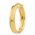 Single 14k 5.75mm Polished Oval Hoop Earring