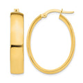 14k 5.75mm Polished Oval Hoop Earrings