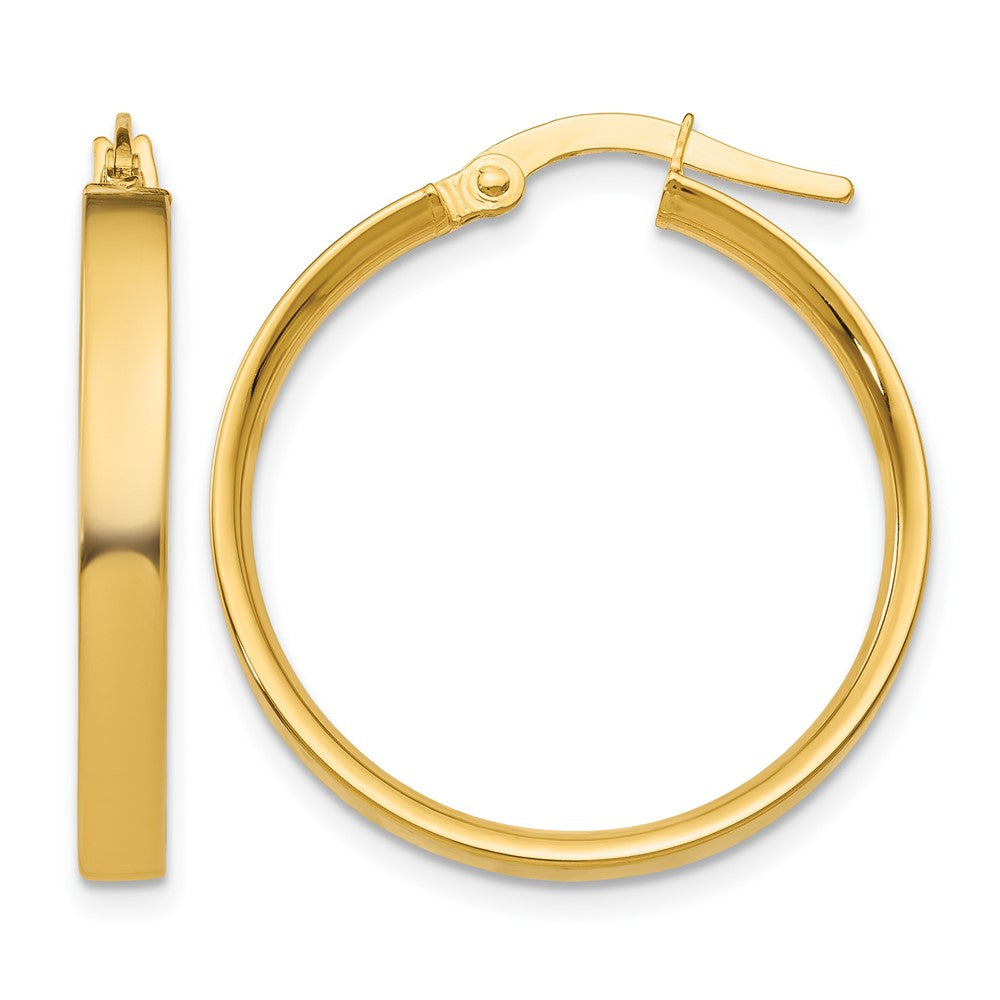 14K 3mm Medium Hoop Earrings