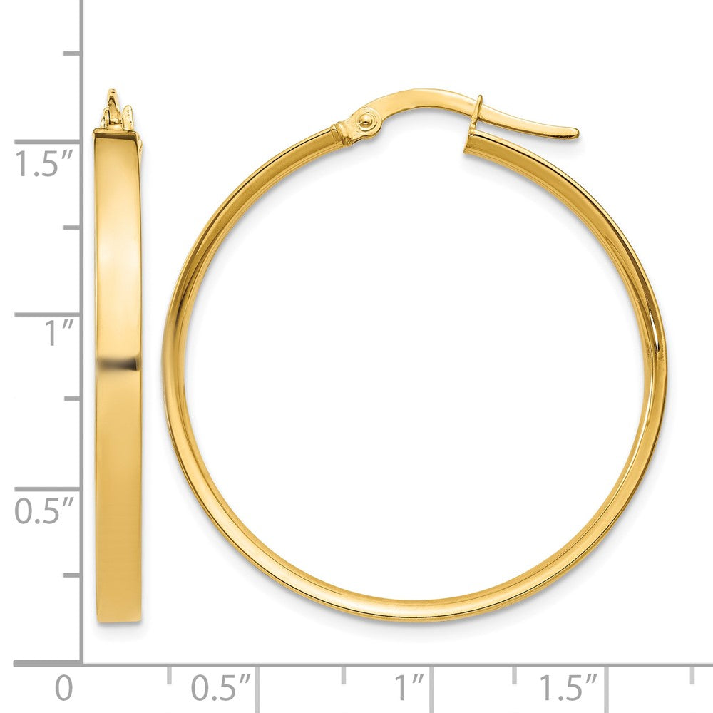 14K 3mm XL Hoop Earrings