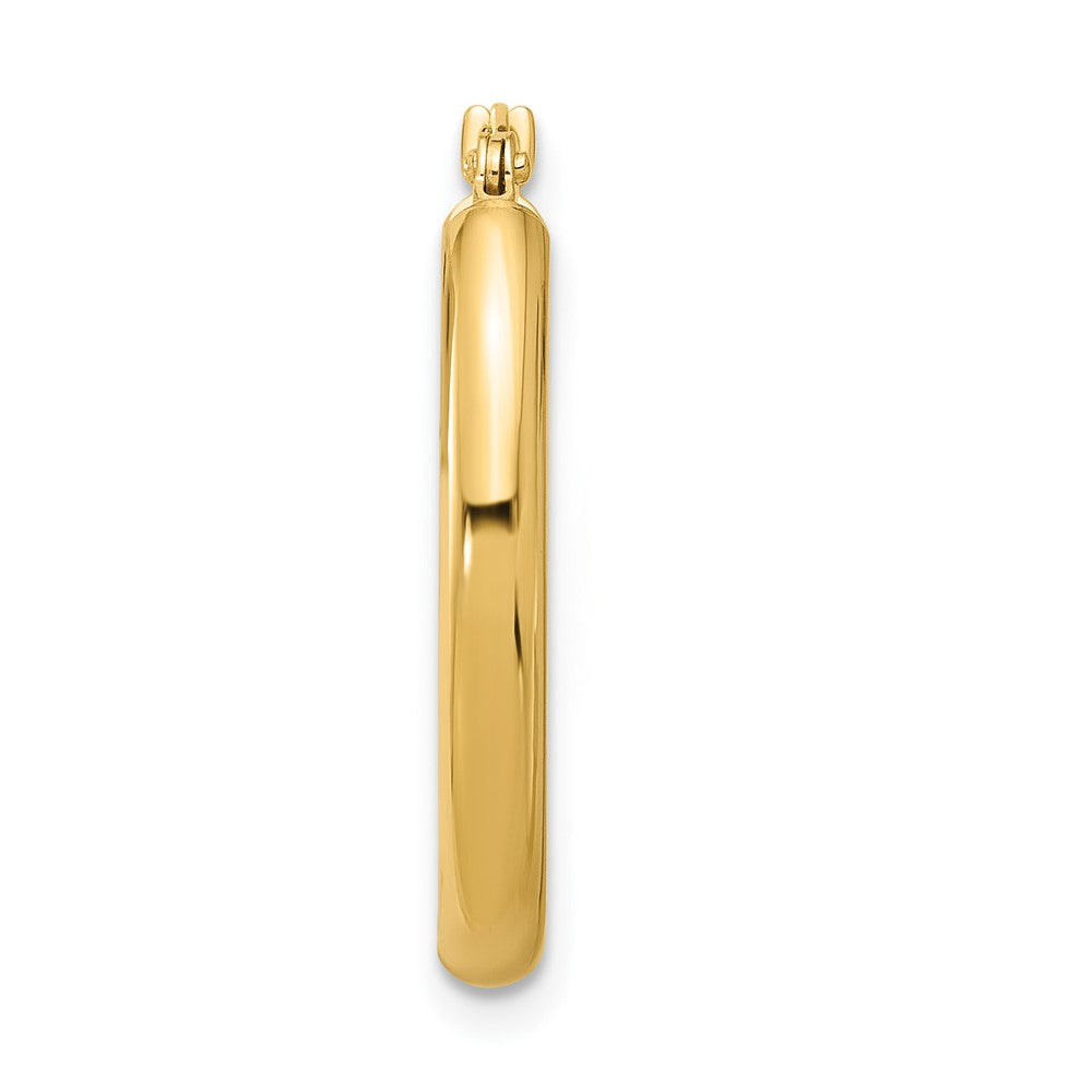Single 14K Oval Hoop Earring