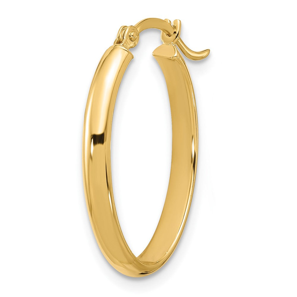 Single 14K Oval Hoop Earring