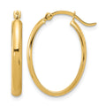 14K Oval Hoop Earrings