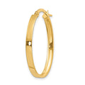 Single 14K 3mm Oval Hoop Earring