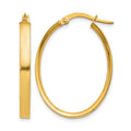 14k 3mm Oval Hoop Earrings
